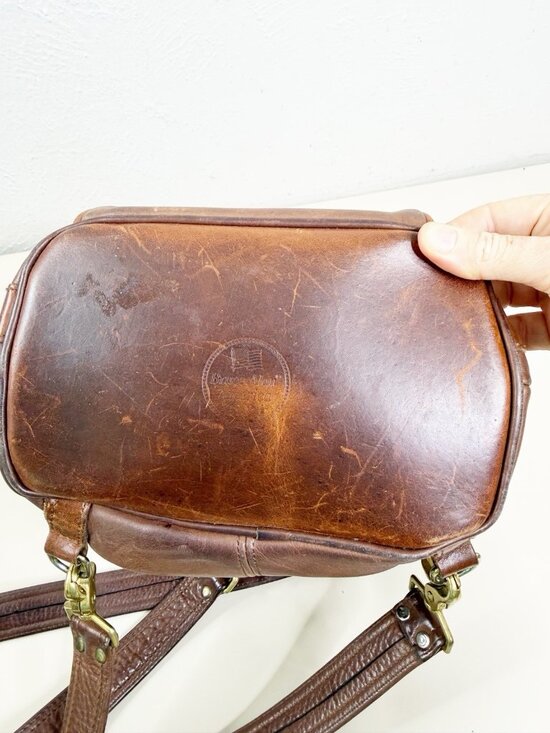 VTG Bruce Alan America Leather Backpack Quality Leather Brown. -see Descrip GUC main image 10